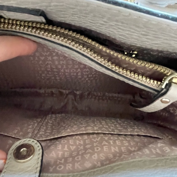 Kate Spade purse, top handle and cross body strap, cut out lace design on front - Picture 10 of 12
